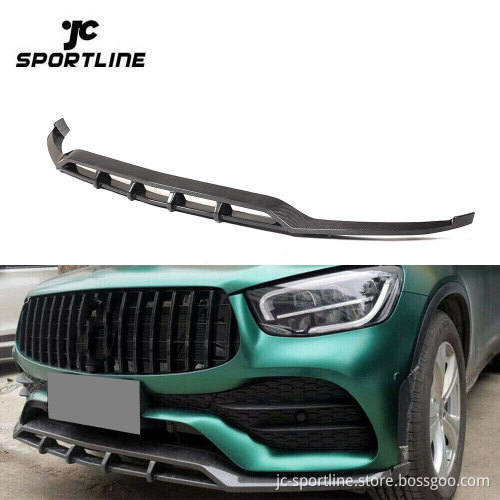 Carbon Fiber Front Bumper Lip Splitter for Mercedes-Benz GLC-Class X253 GLC300 2020-2021